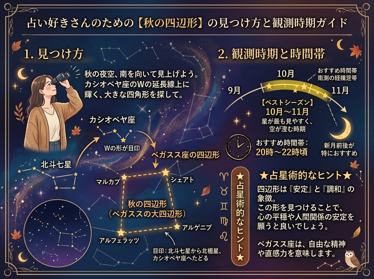 秋の四辺形の見つけ方と観測時期