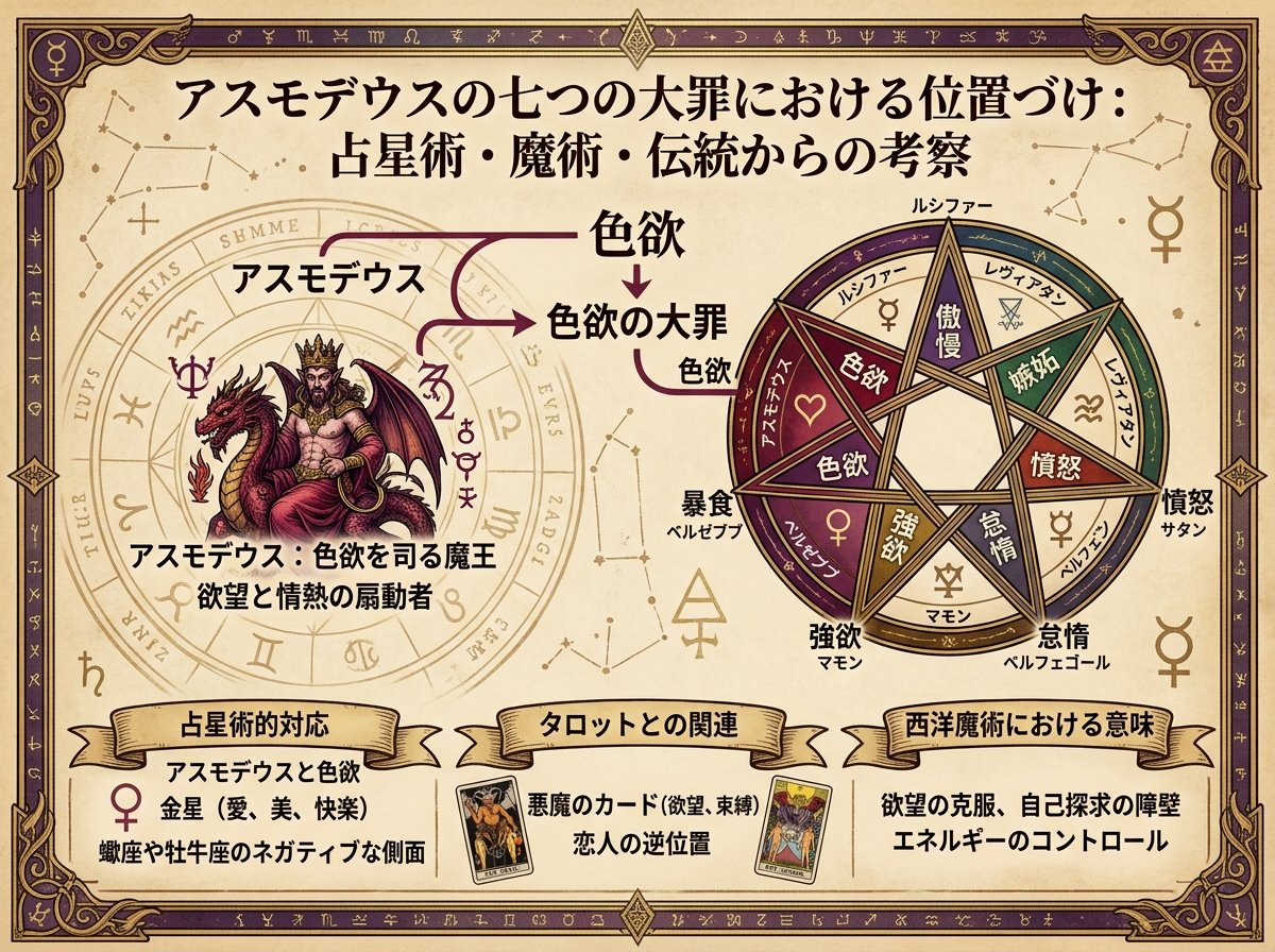 アスモデウスの七つの大罪における位置づけ