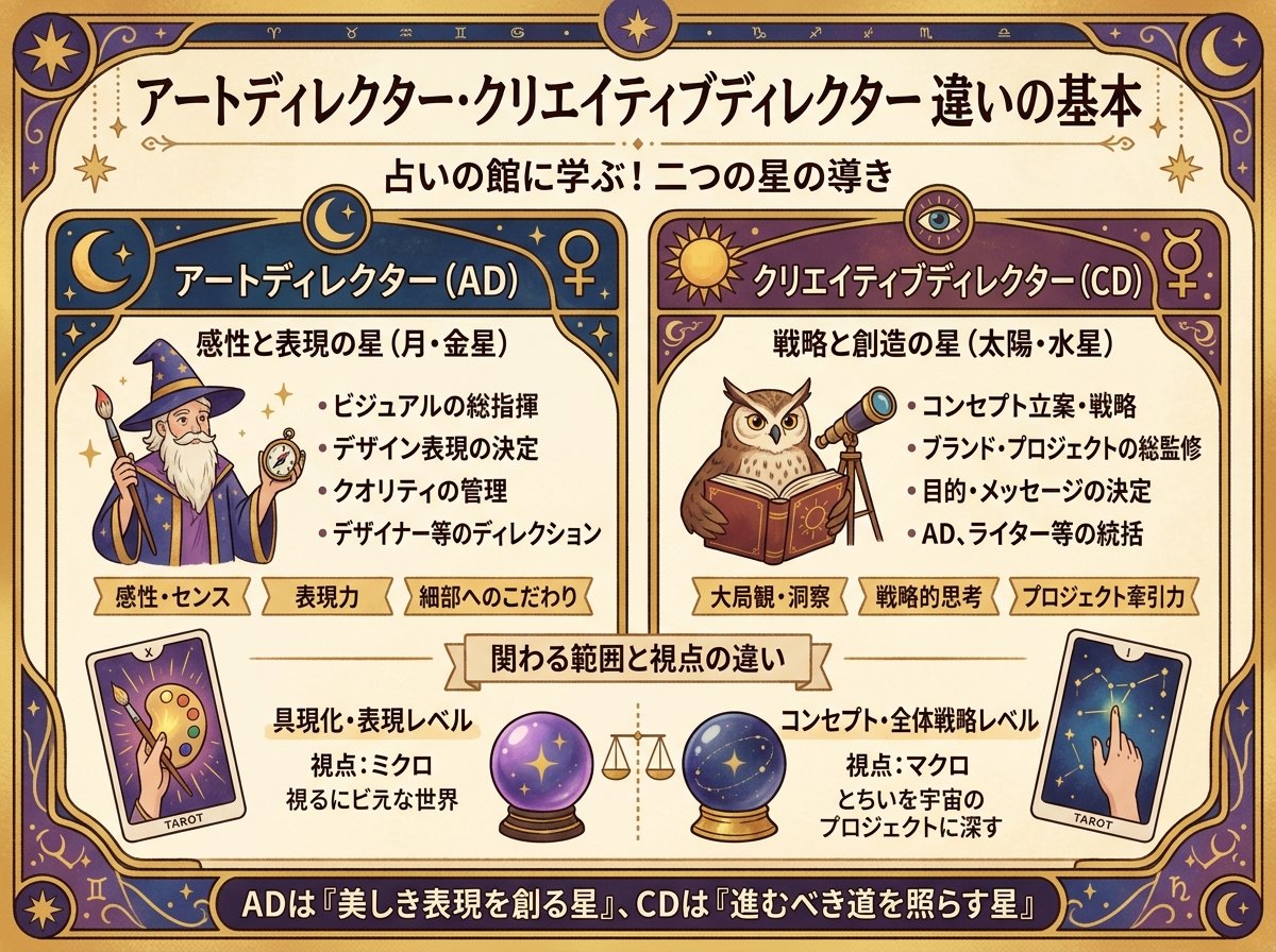 アートディレクター クリエイティブディレクター 違いの基本
