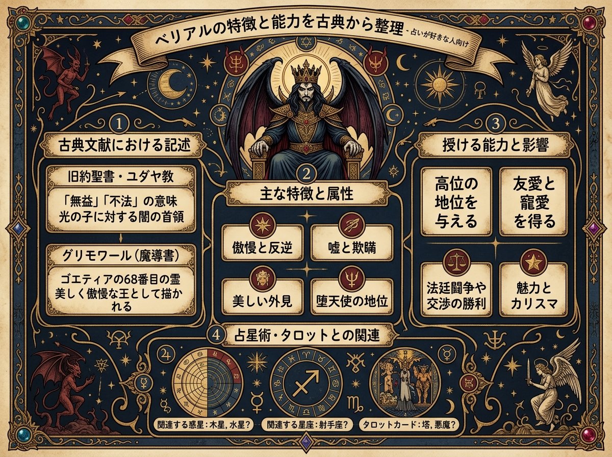 ベリアルの特徴と能力を古典から整理