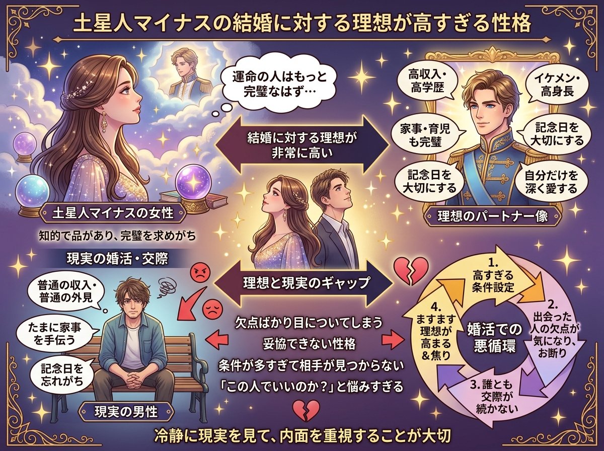 土星人マイナスの結婚に対する理想が高すぎる性格