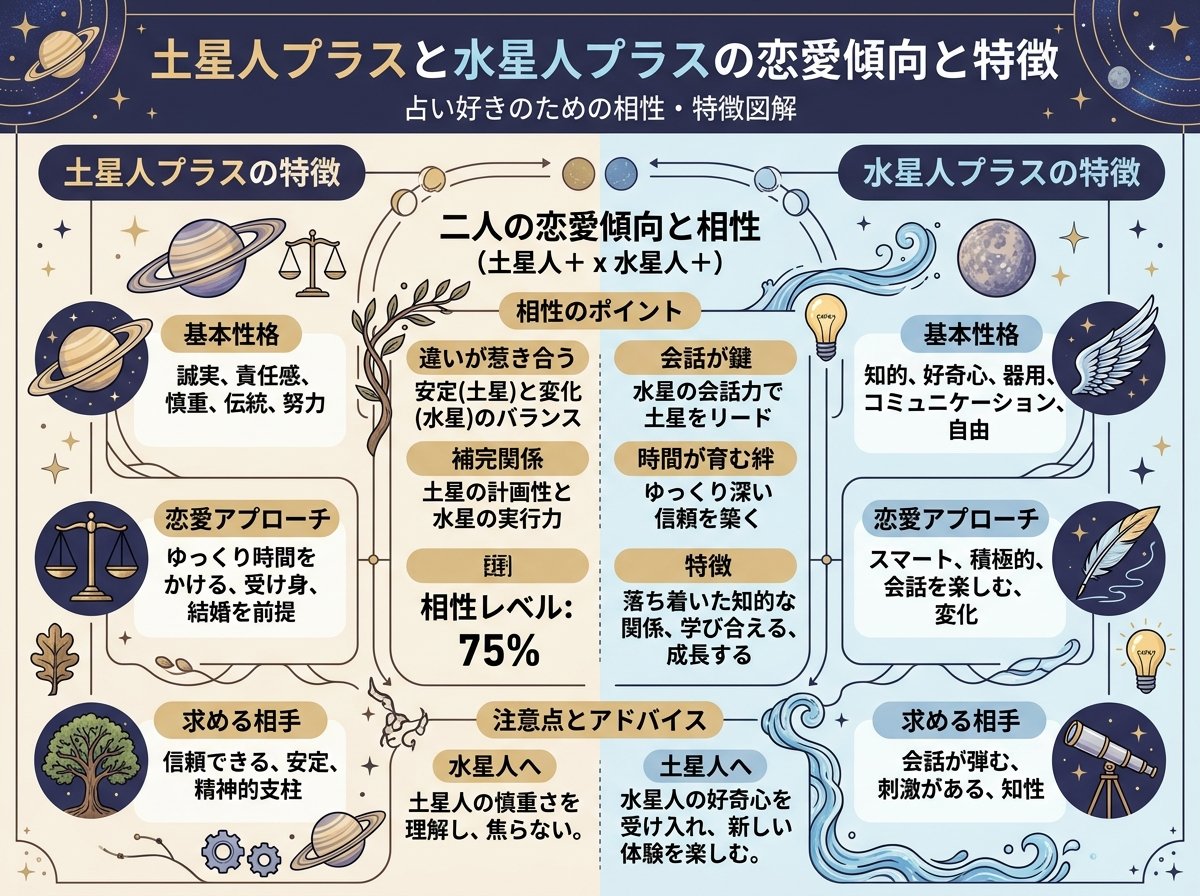 土星人プラスと水星人プラスの恋愛傾向と特徴