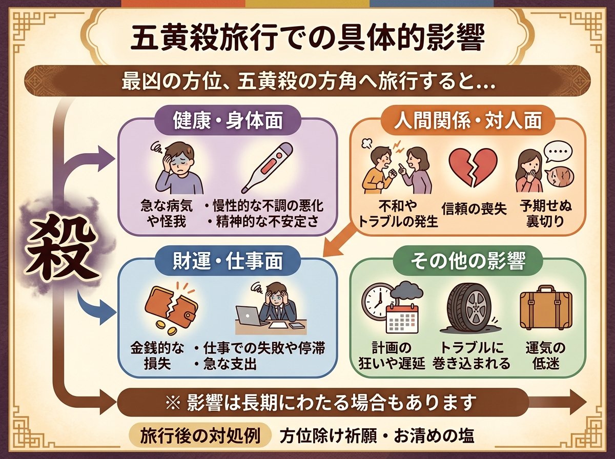 五黄殺旅行での具体的影響