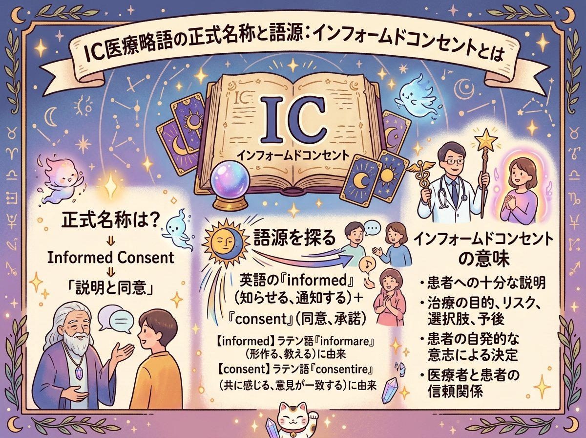 ic医療略語の正式名称と語源:インフォームドコンセントとは