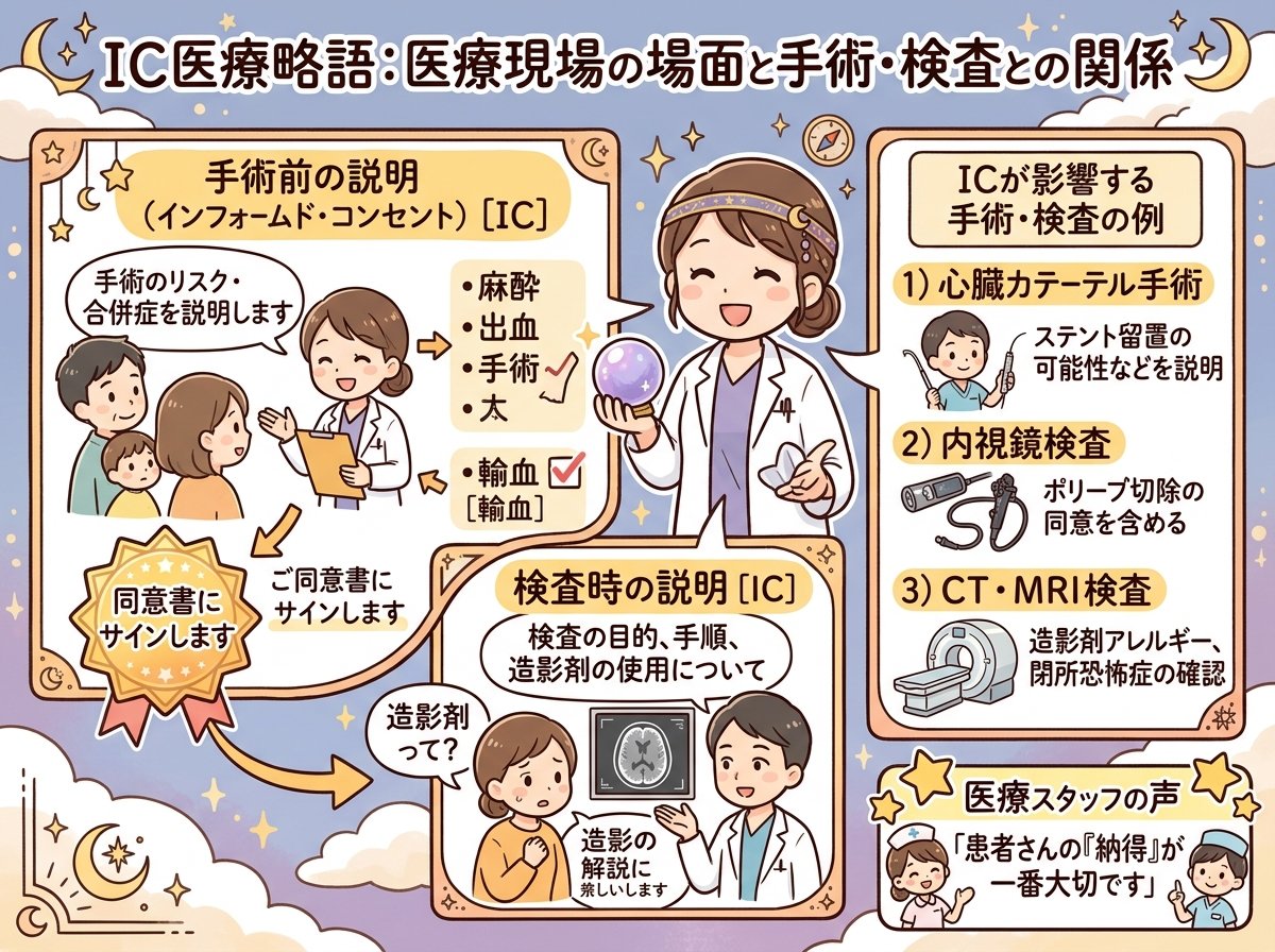 ic医療略語が使われる医療現場の具体的な場面と手術・検査との関係