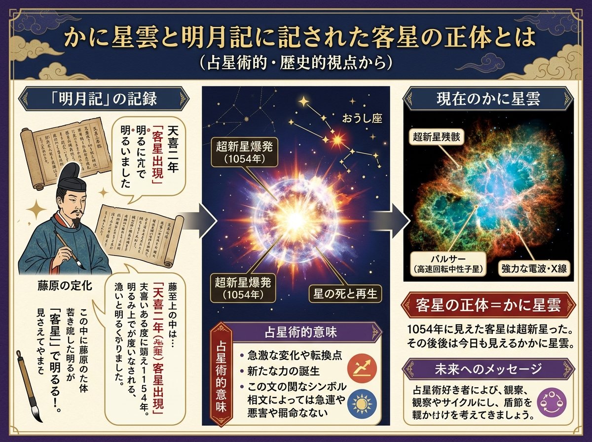 かに星雲と明月記に記された客星の正体とは