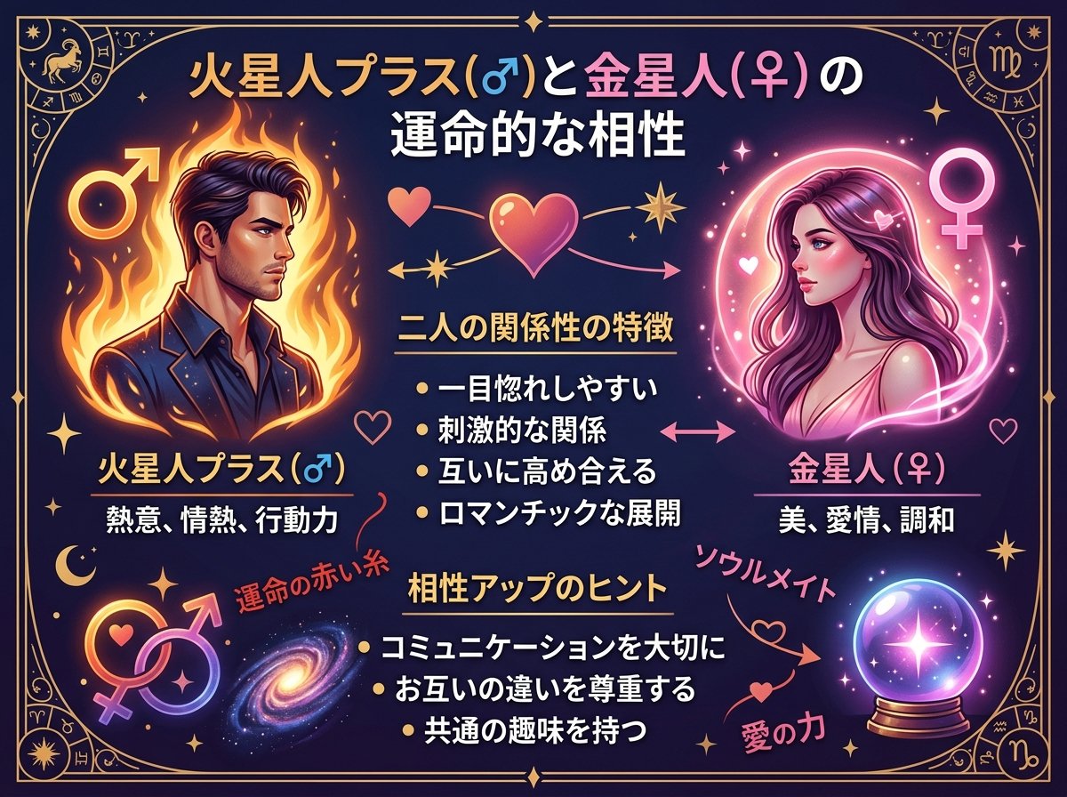 火星人プラスと金星人の運命的な相性