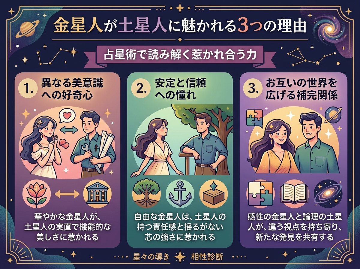 金星人が土星人に魅かれる3つの理由