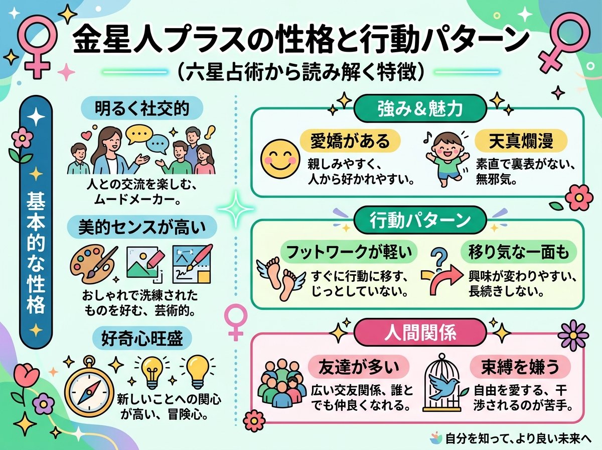 金星人プラスの性格と行動パターン
