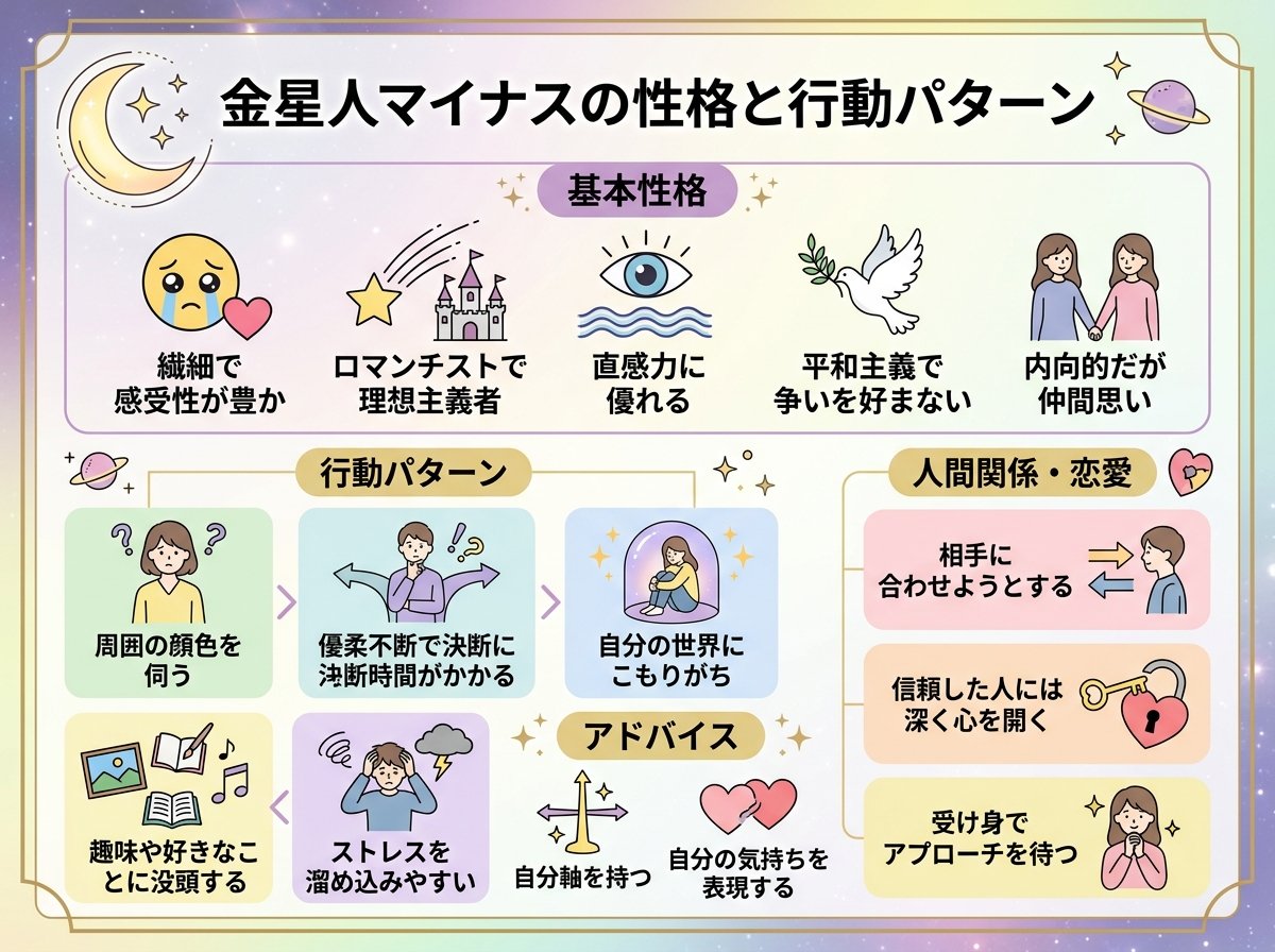 金星人マイナスの性格と行動パターン