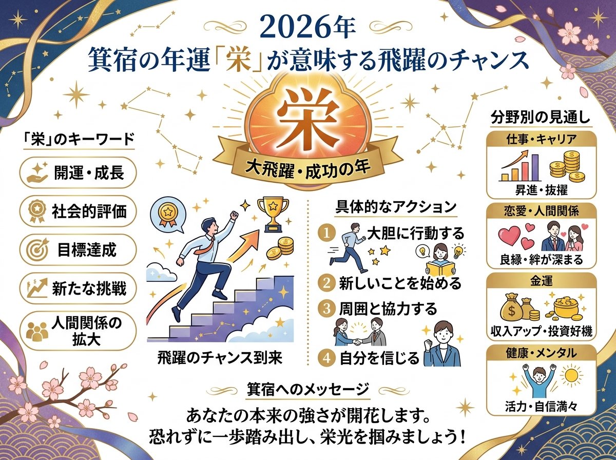 箕宿2026年の年運「栄」が意味する飛躍のチャンス