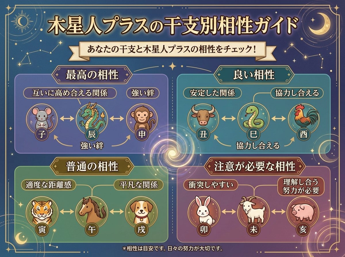 木星人プラスの干支別相性ガイド