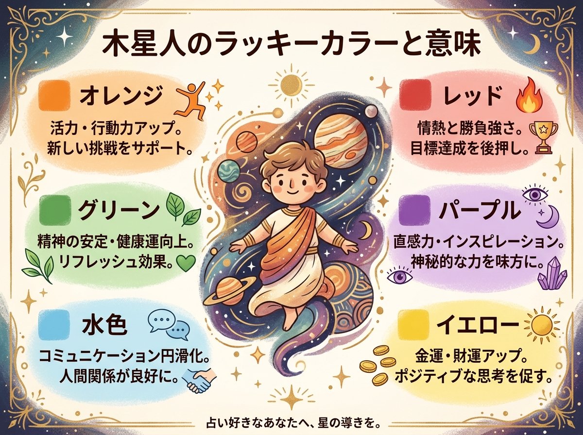 木星人のラッキーカラーと意味
