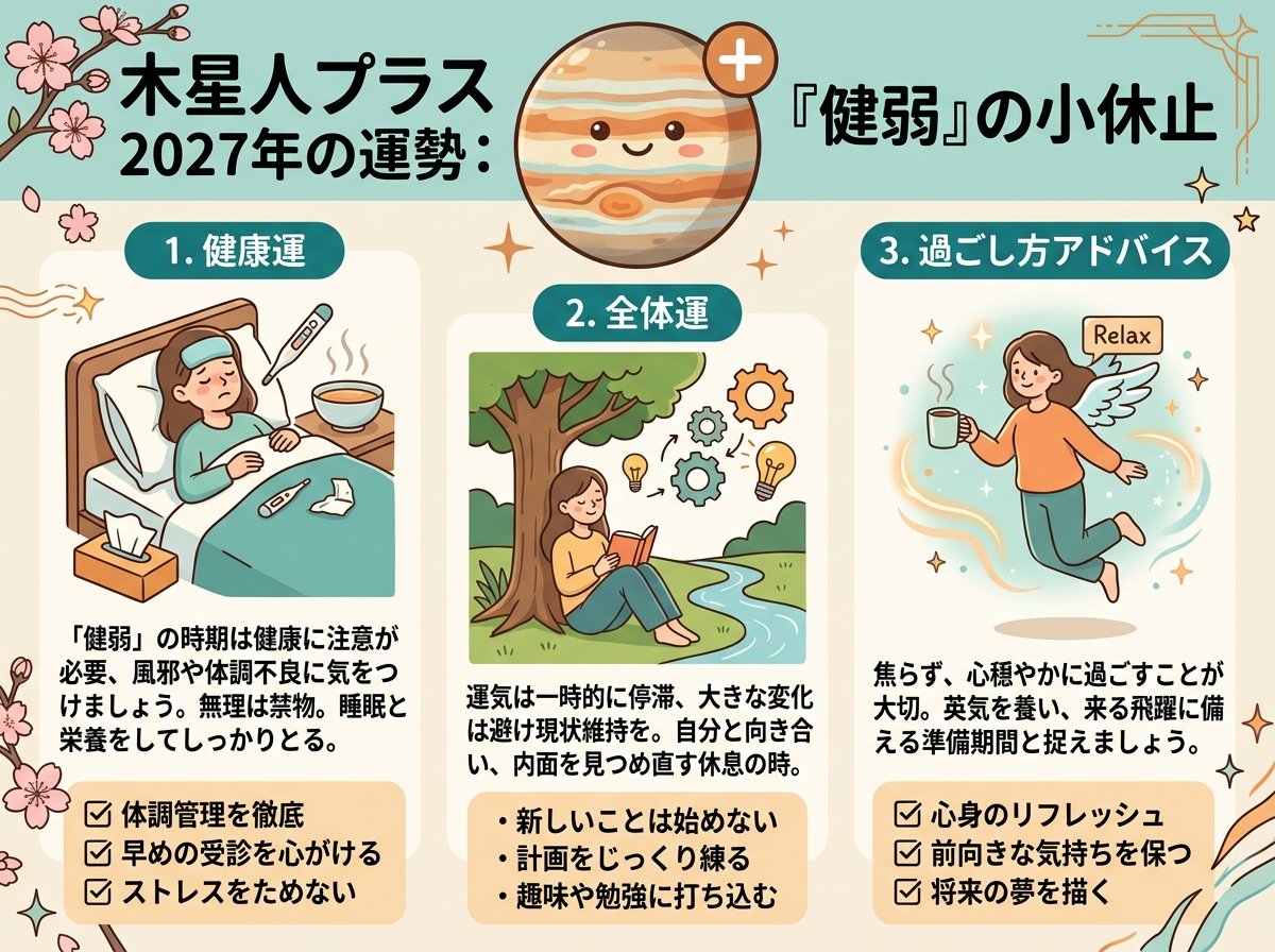 木星人プラスの2027年は「健弱」の小休止
