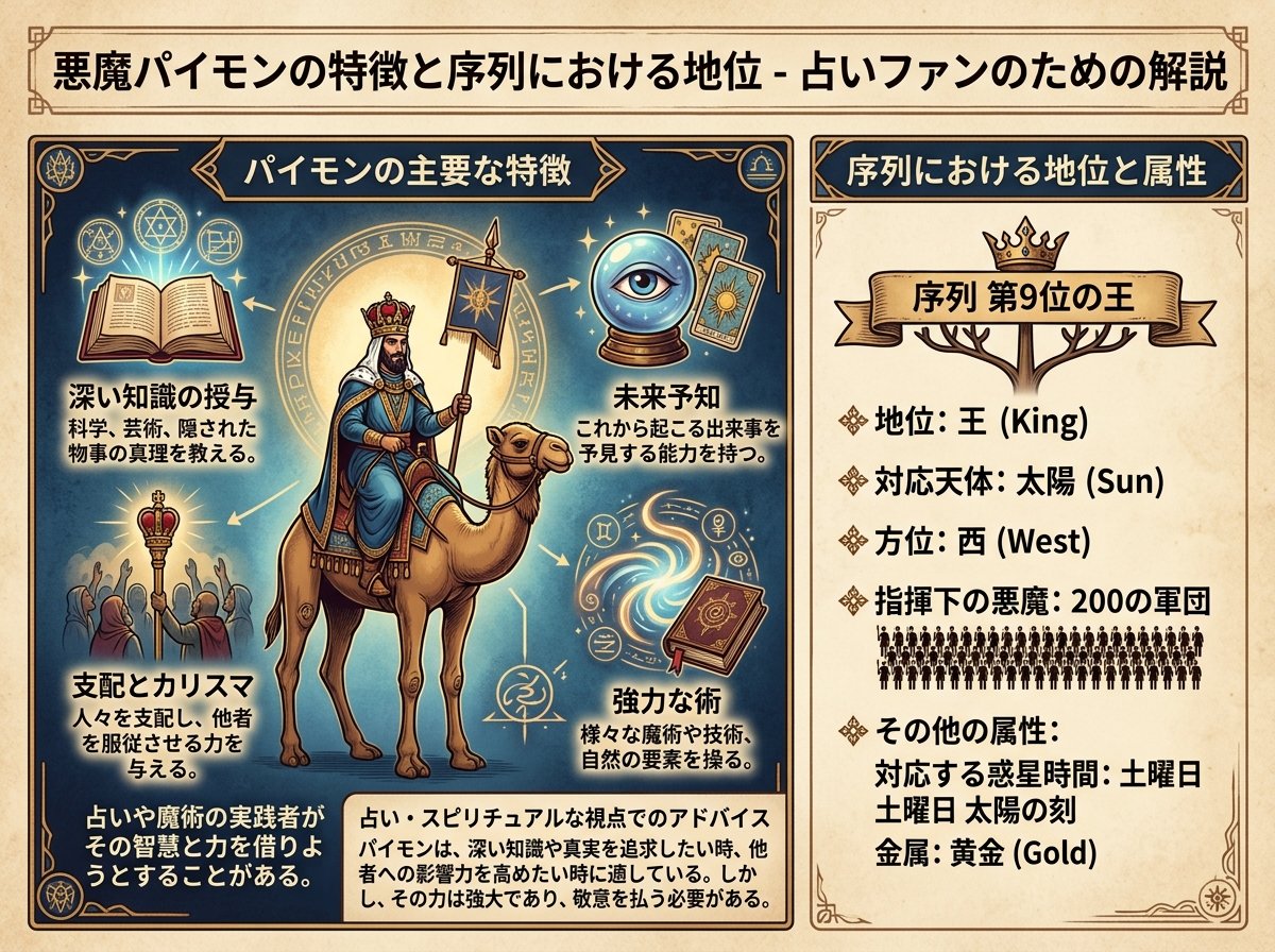パイモンの特徴と序列における地位