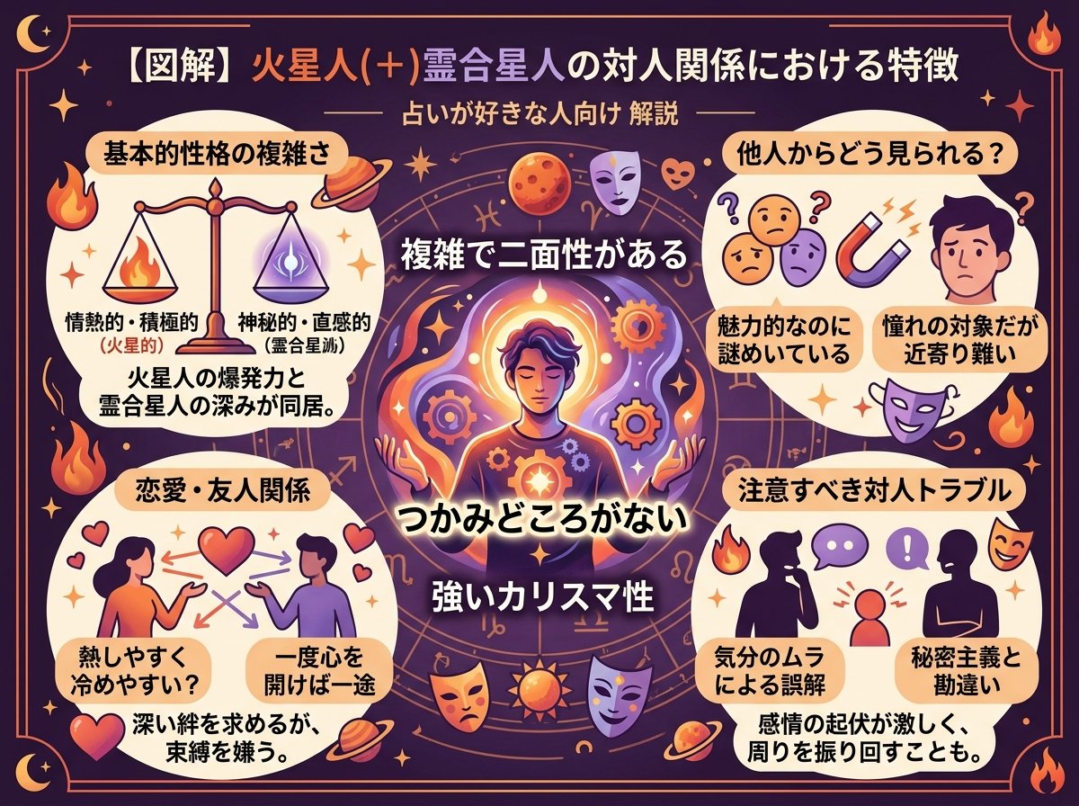 火星人プラス霊合星人の対人関係における特徴