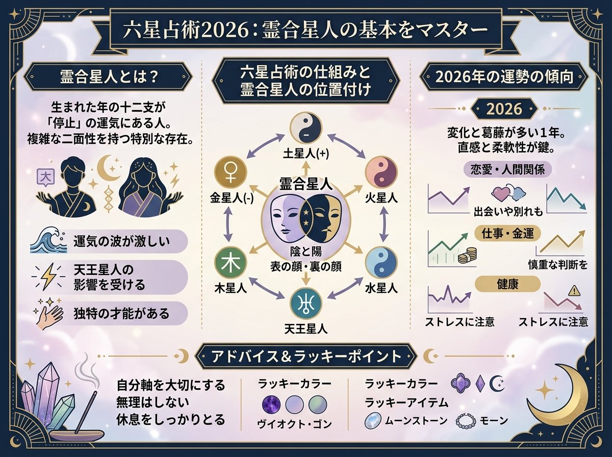 六星占術2026霊合星人の運勢と大殺界の乗り越え方