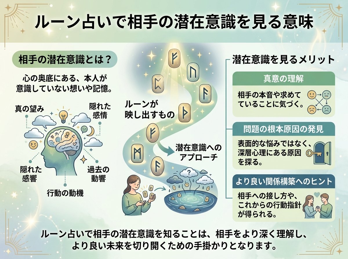 ルーン占いで相手の潜在意識を見る意味