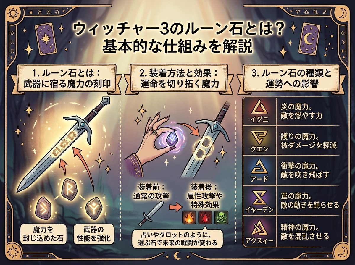 ウィッチャー3のルーン石とは?基本的な仕組みを解説