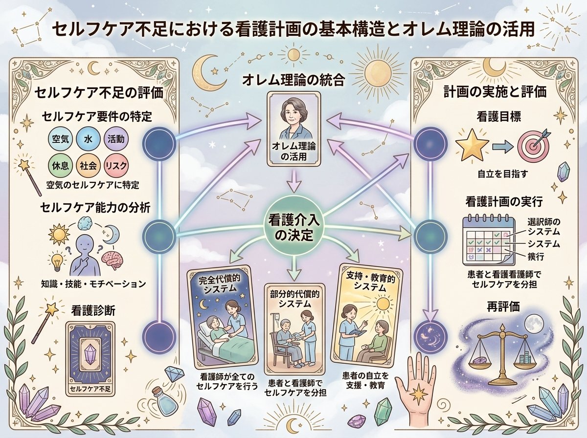 セルフケア不足における看護計画の基本構造とオレム理論の活用