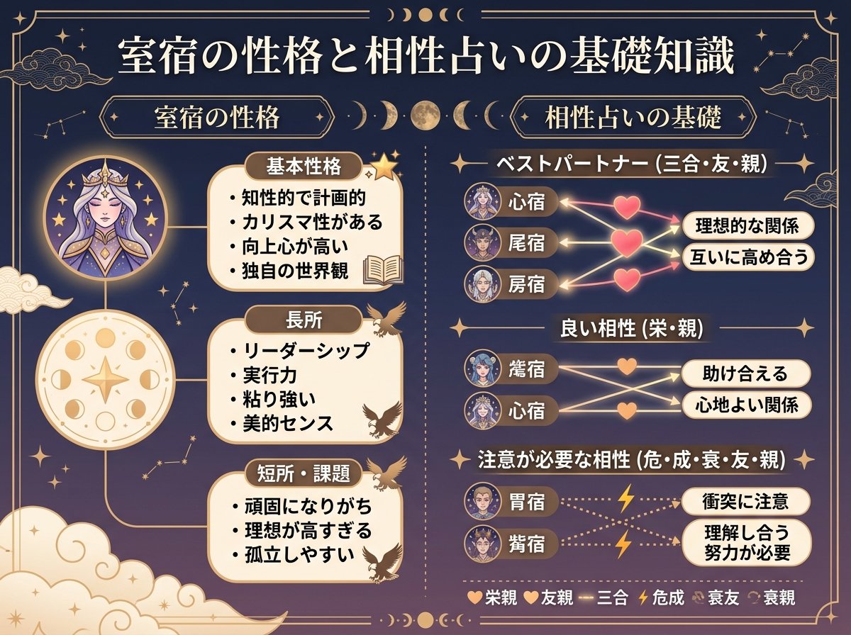 室宿の性格と相性占いの基礎知識