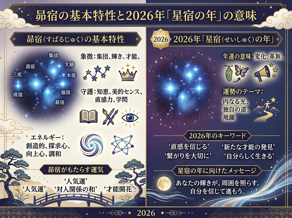 昴宿の基本特性と2026年「星宿の年」の意味