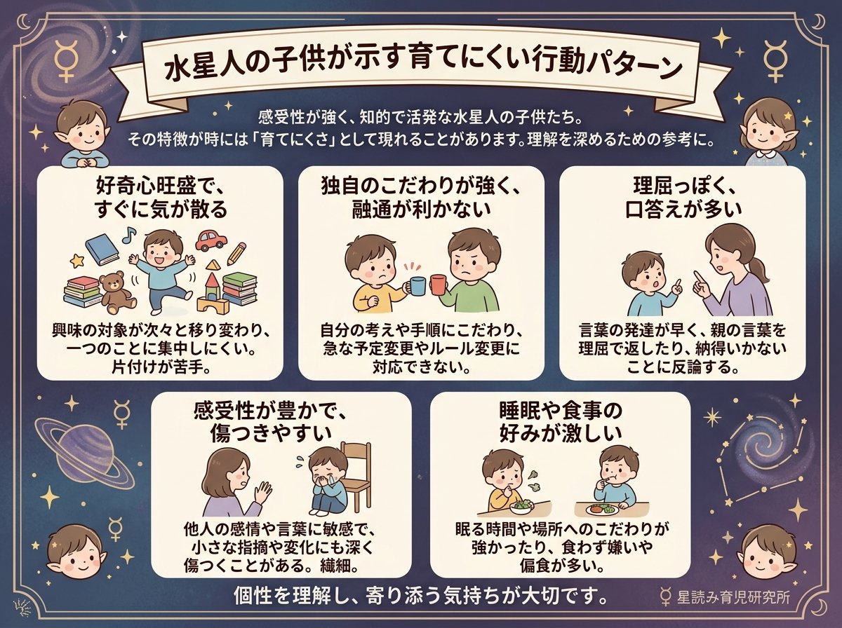 水星人の子供が示す育てにくい行動パターン