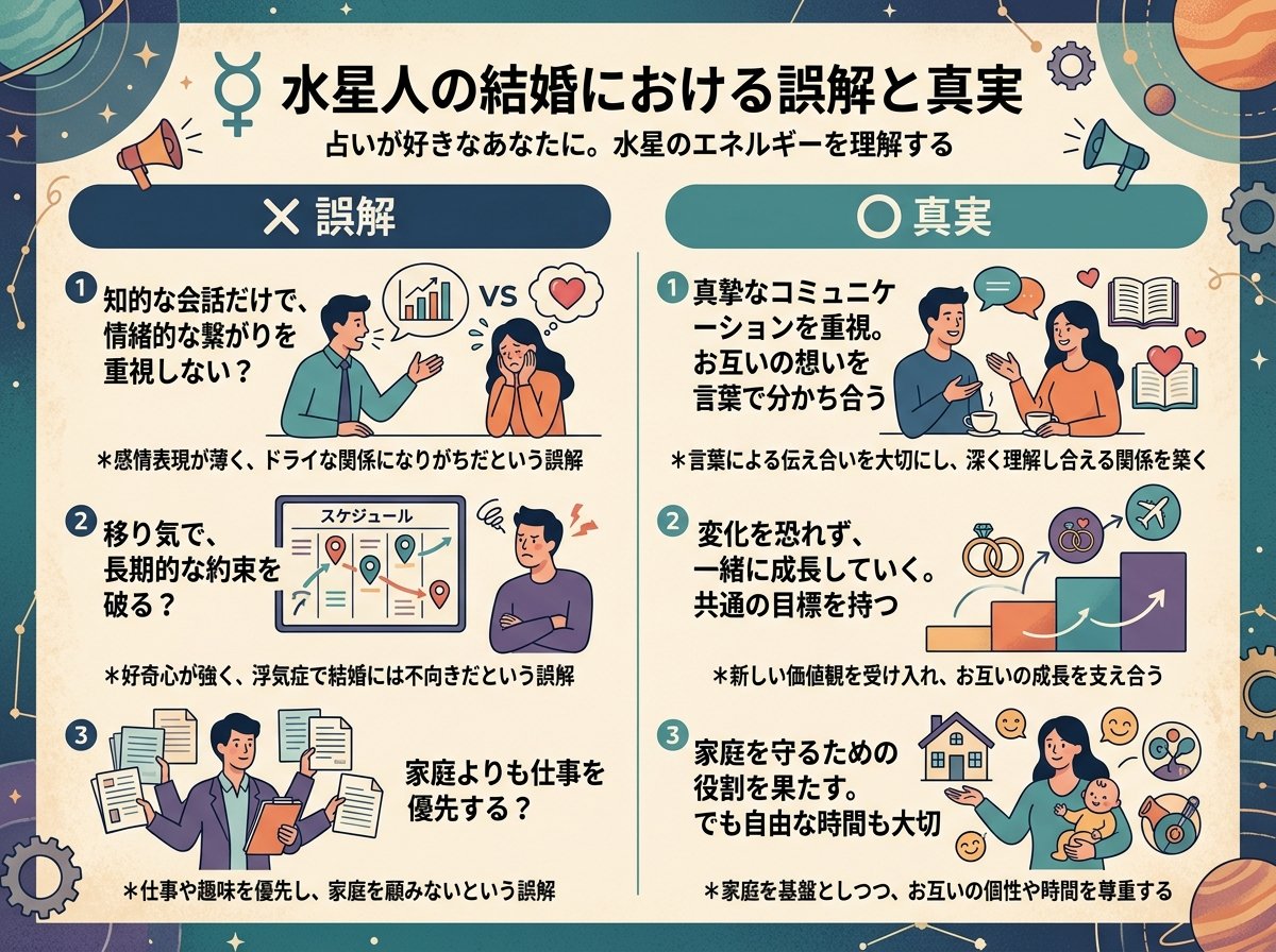 水星人の結婚における誤解と真実