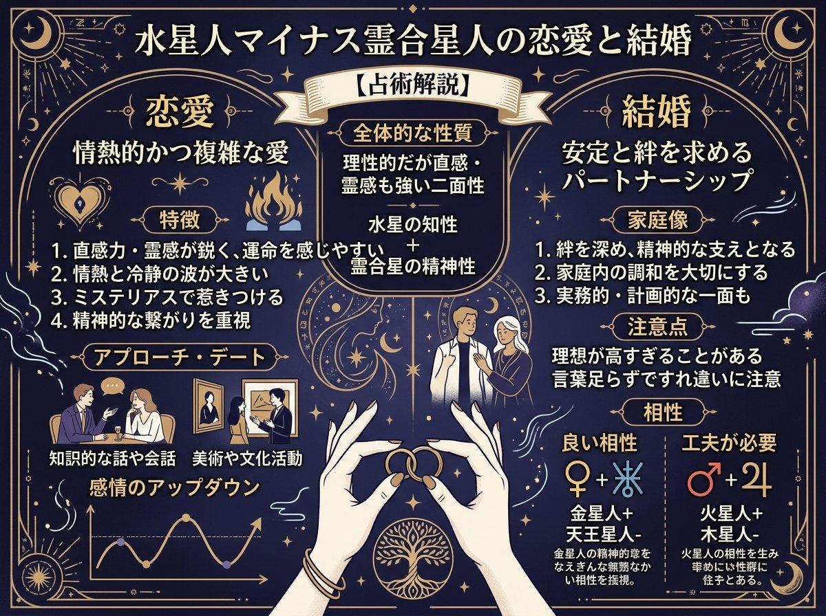 水星人マイナス霊合星人の恋愛と結婚