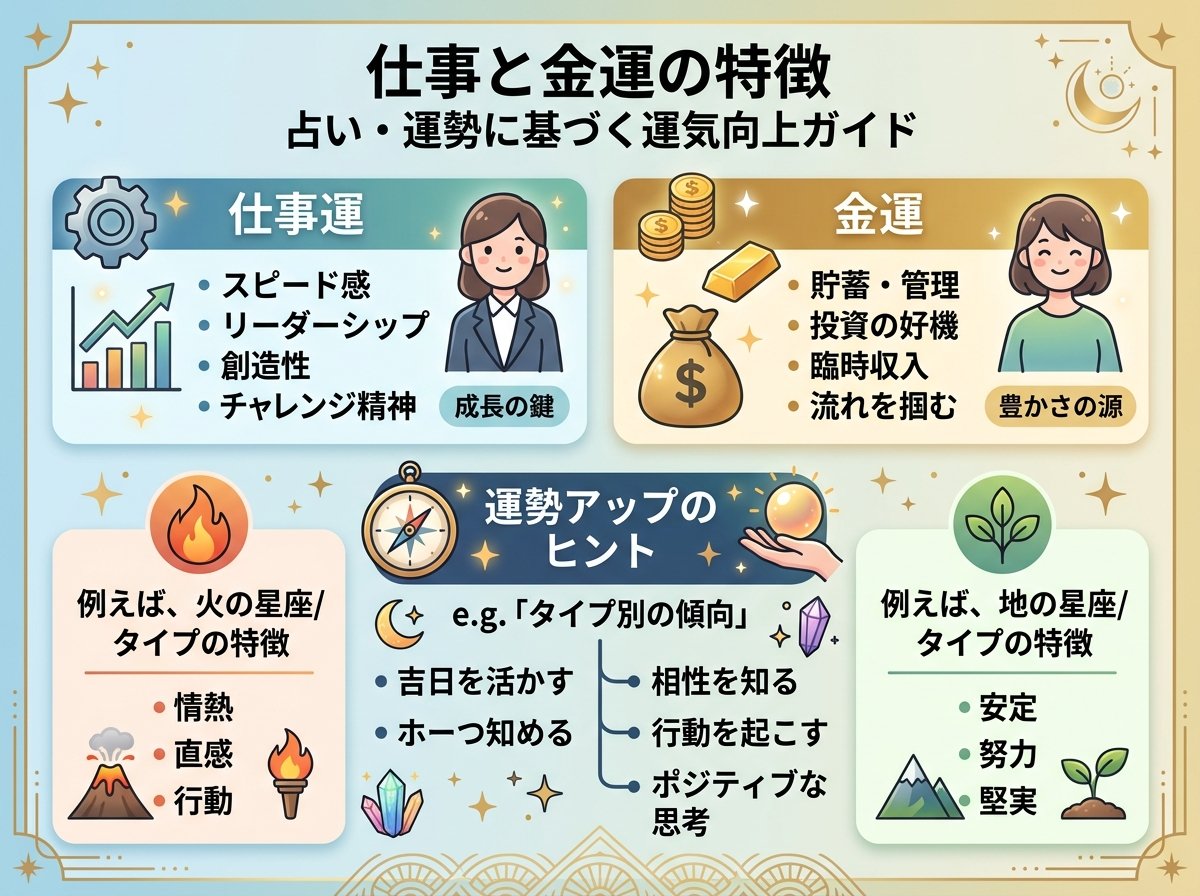 仕事と金運の特徴
