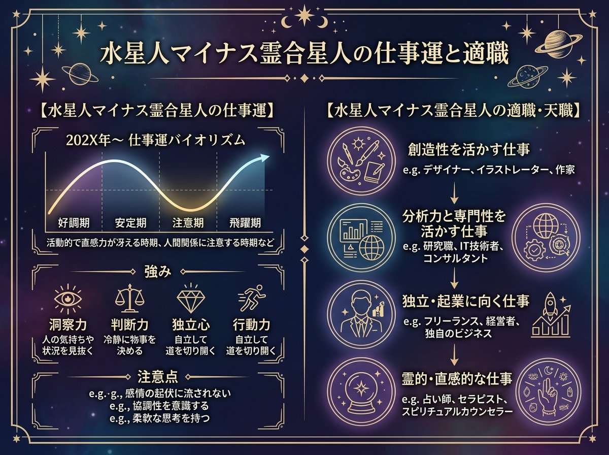 水星人マイナス霊合星人の仕事運と適職
