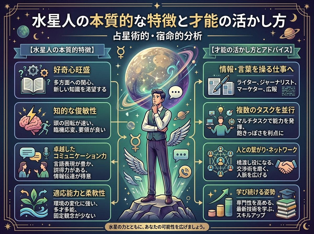 水星人の本質的な特徴と才能の活かし方