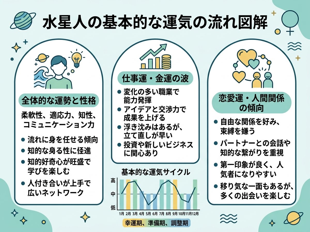 水星人の基本的な運気の特徴