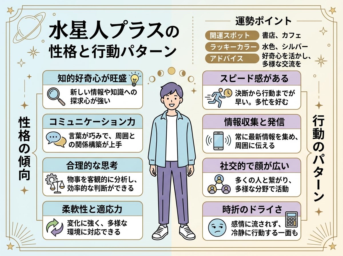 水星人プラスの性格と行動パターン