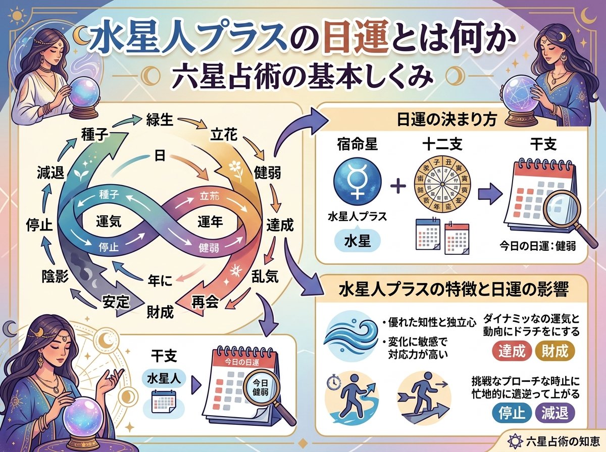 水星人プラスの日運とは何か:六星占術の基本しくみ