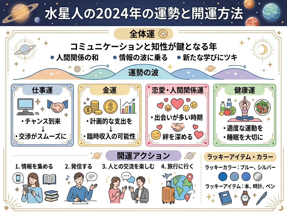 水星人の2024年の運勢と開運方法