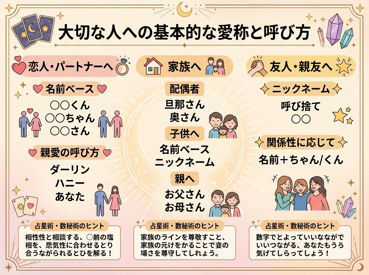 大切な人への基本的な愛称と呼び方