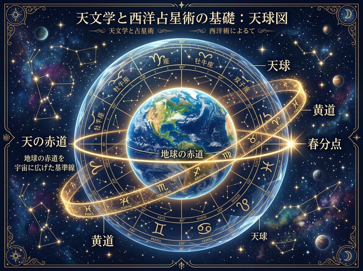 天の赤道とは?地球の赤道を宇宙に広げた天球の基準線