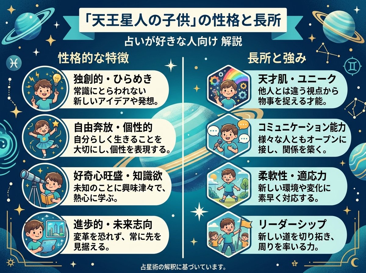 天王星人の子供の性格的な特徴と長所