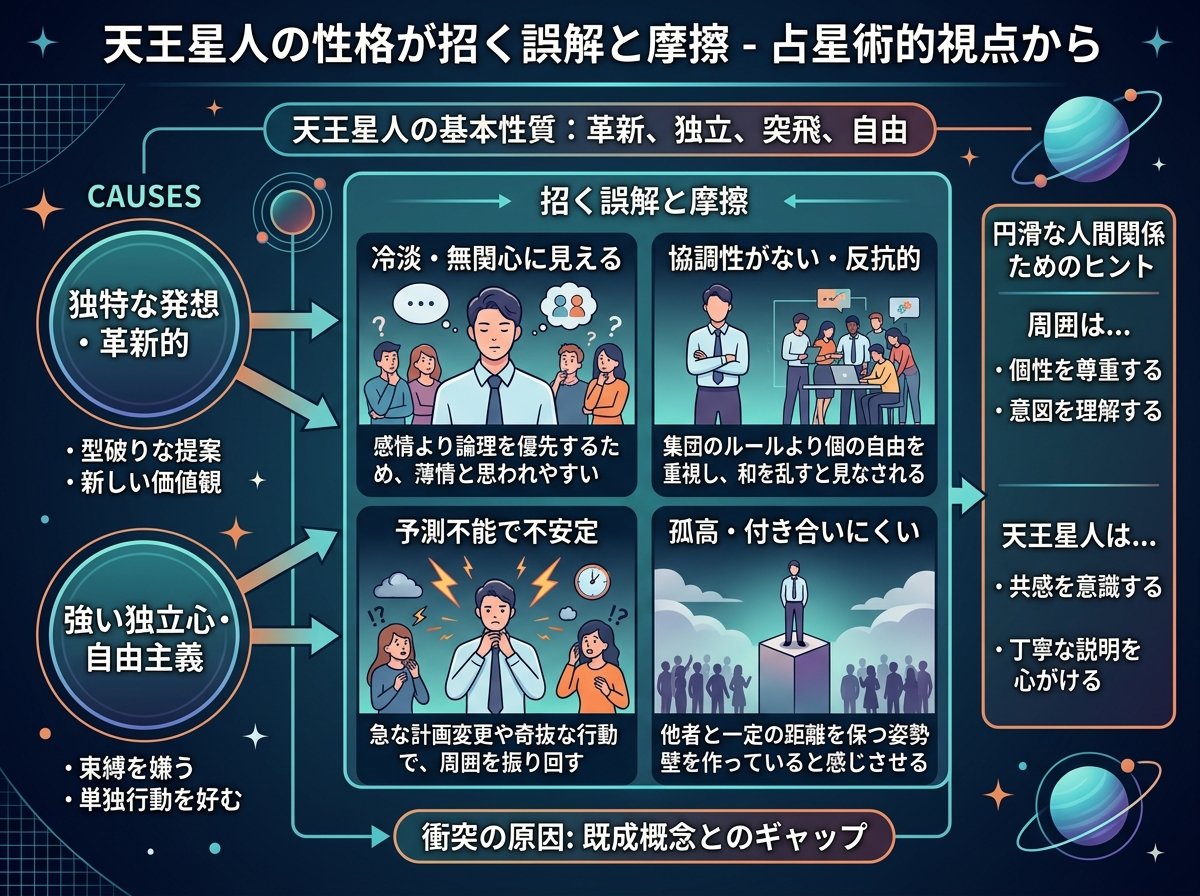天王星人の性格が招く誤解と摩擦