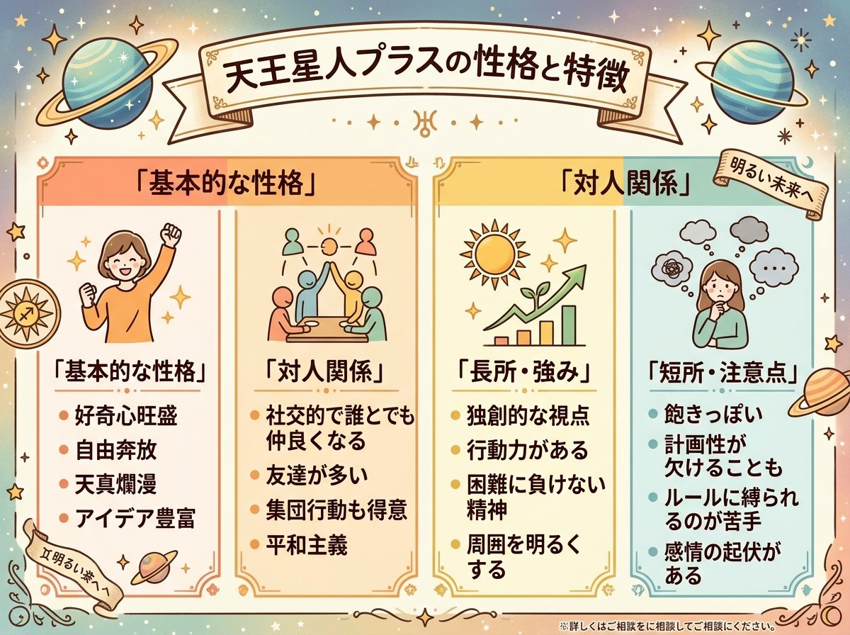 天王星人プラスの性格と特徴