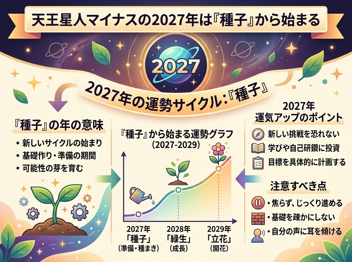 天王星人マイナスの2027年は「種子」から始まる