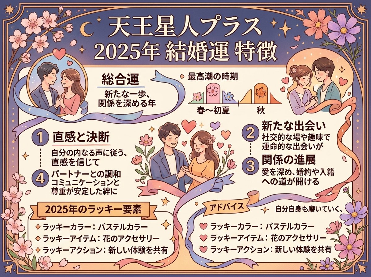 天王星人プラスの2025年における結婚運の特徴