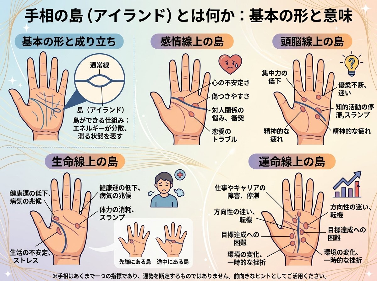 手相の島(アイランド)とは何か:基本の形と意味